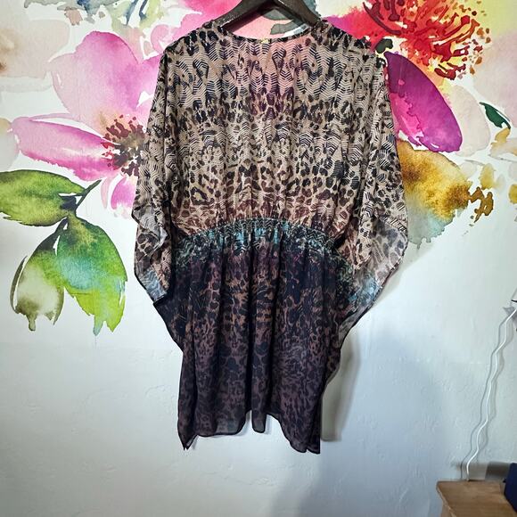 NWT $132 Amoressa Swimwear by Miraclesuit Small Bengal Hydra Amber Cover-Up - Picture 2 of 3